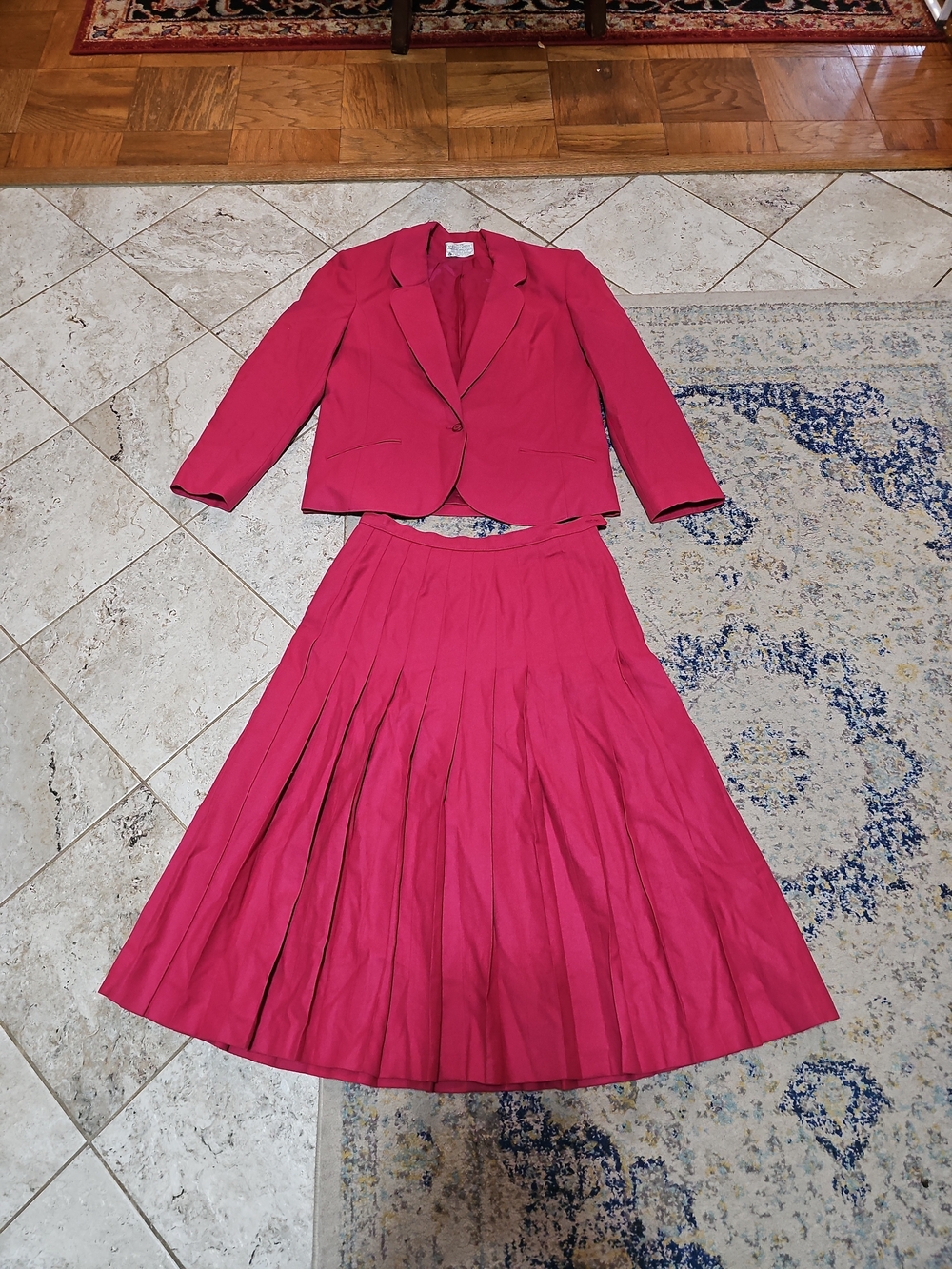 Pendleton Wool Pleated Midi Skirt Suits Size 14/16